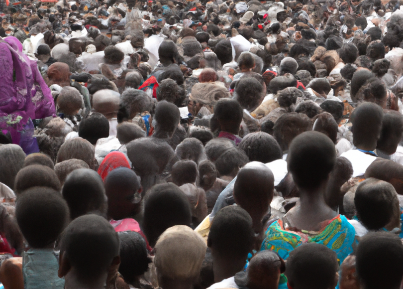 A crowd in Burkina Faso (generated by DALL-E)
